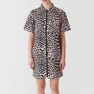Lazy Oaf Pink Leopard Shirt Dress 🐆